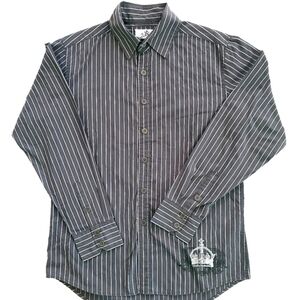 𝅺3/$20 Level Ten Gray Striped Button Down Shirt